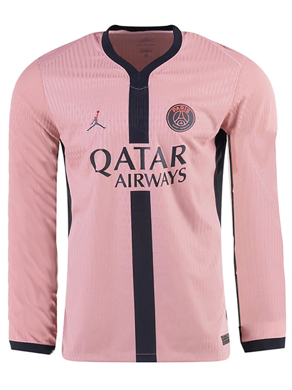 Paris saint-germain troisième maillot à manches longues uniforme de football adulte hommes 3ème kit de football de sport haut chemise 2024-2025